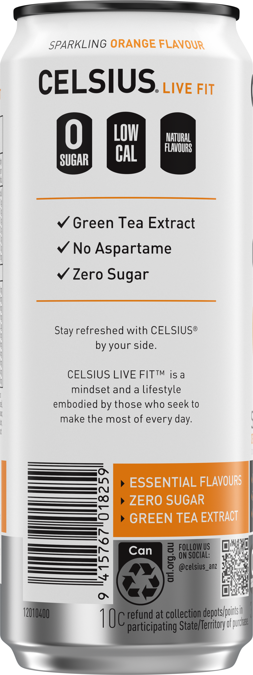 Sparkling Orange – Product's Back Label